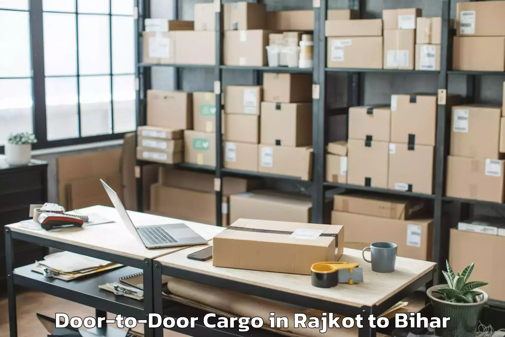 Professional Rajkot to Barauli Door To Door Cargo